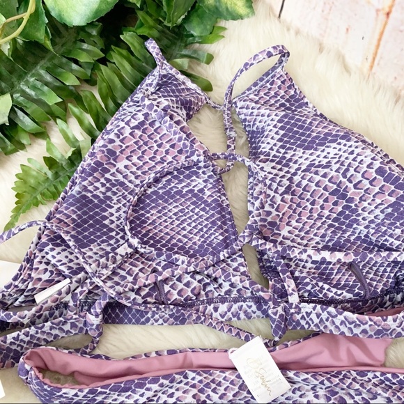 BSwim Coastal Boa Waterfall Snake High Neck Bikini - Picture 9 of 10